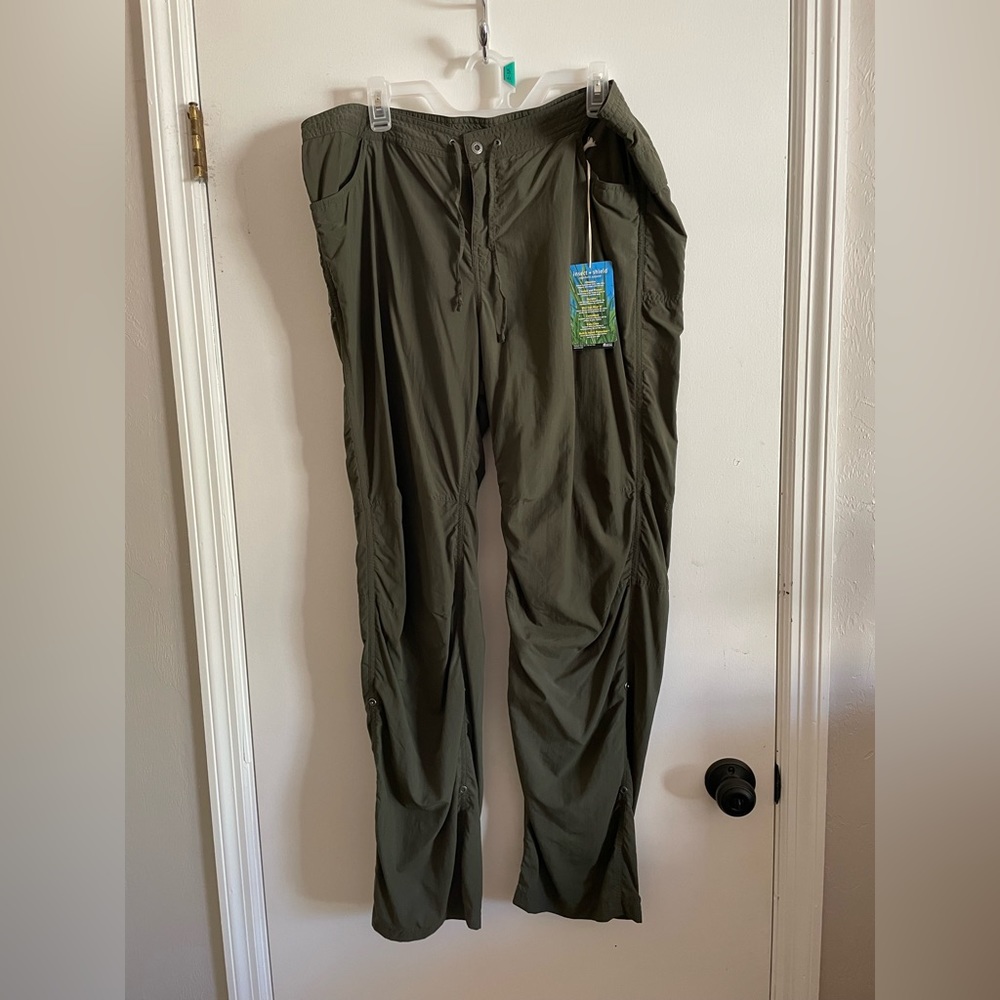 Exofficio bugsaway damselfly pants nwt size 16 SPF 30